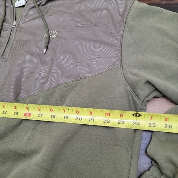 Nike Sportswear Icon Clash Quarter Zip Hoodie Oversized Army Green Size M - Picture 5 of 9